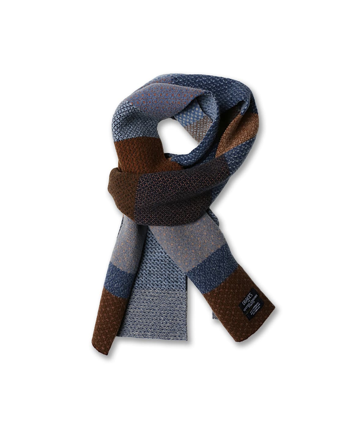 드레익스 [Drake's] 패치워크 유니크 머플러 유나이티드 애로우즈 상품이미지1