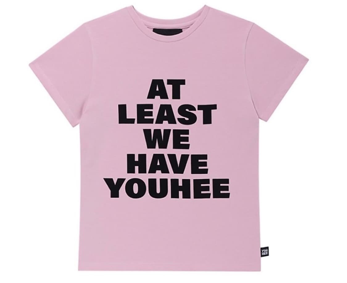 YOUHEE 유희 lettering T-shirt pink 반팔 티셔츠 상품이미지2
