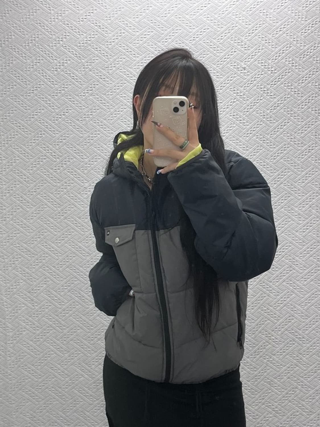 퀵실버 올드스쿨 빈티지 캐주얼 다운 숏 패딩 M C07612 상품이미지2