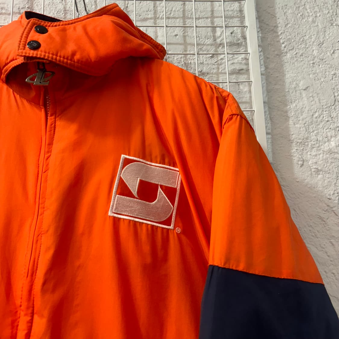 90s 러셀 어센틱 빈티지 시러큐스 오렌지 패딩 자켓 XL 상품이미지5