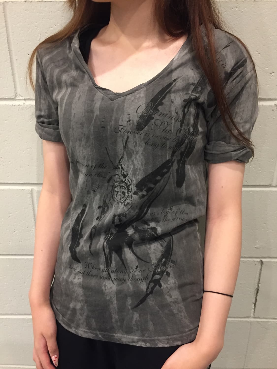 feather printing vkei long sleeve 상품이미지3