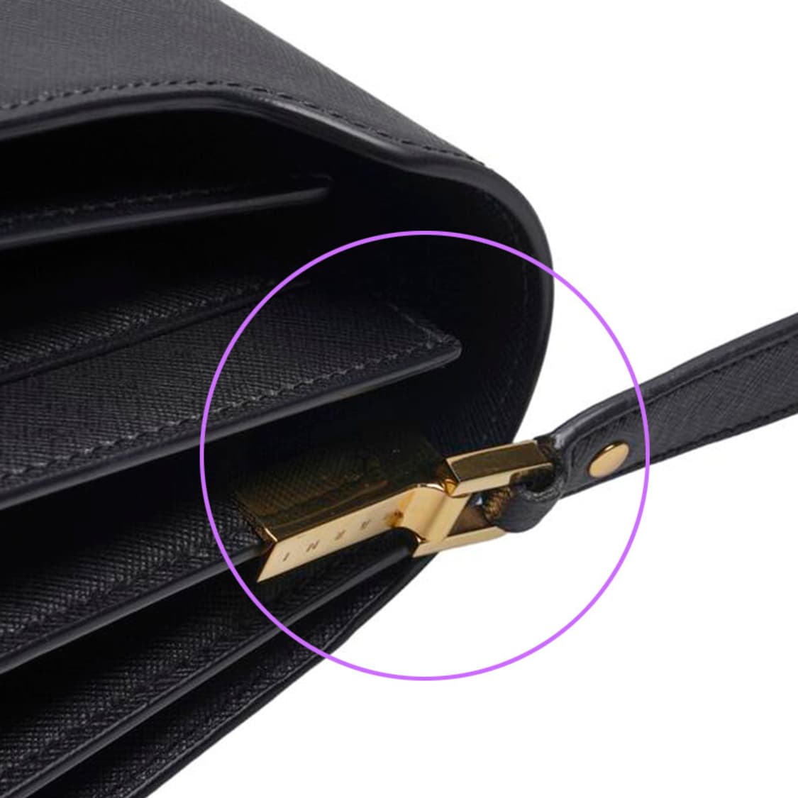 (중고) 마르니 블랙 사피아노 트렁크 미듐 숄더백 상품이미지7