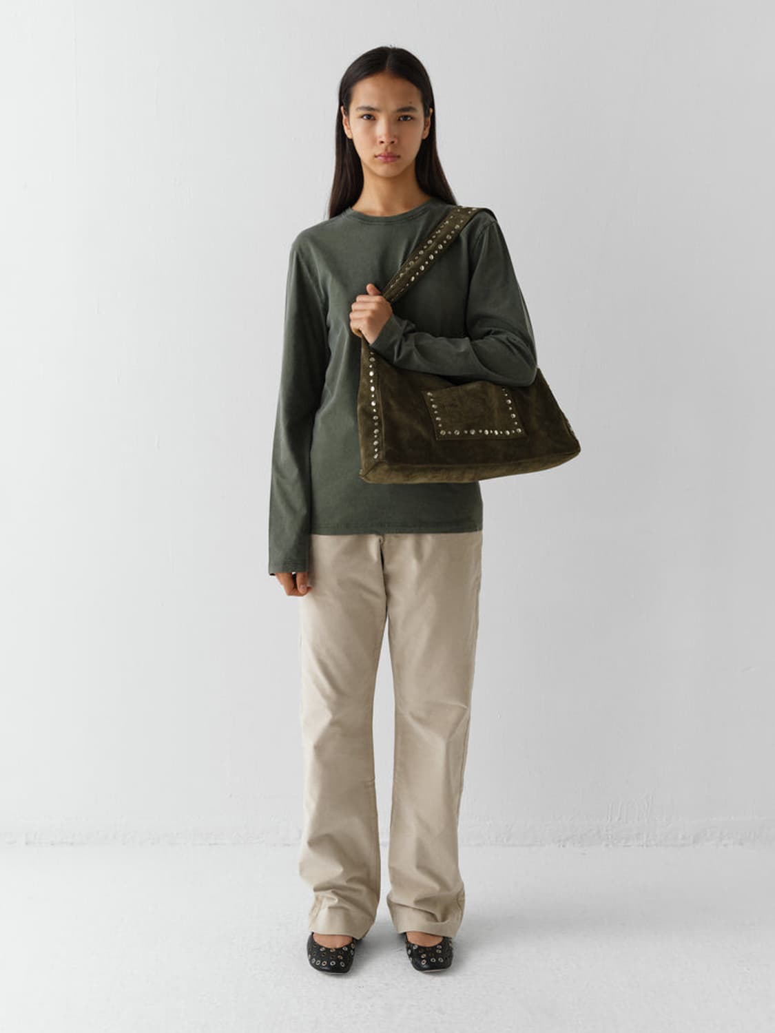 기마구아스 Maxi Franca Bag 맥시 프랑카백/카키 상품이미지7