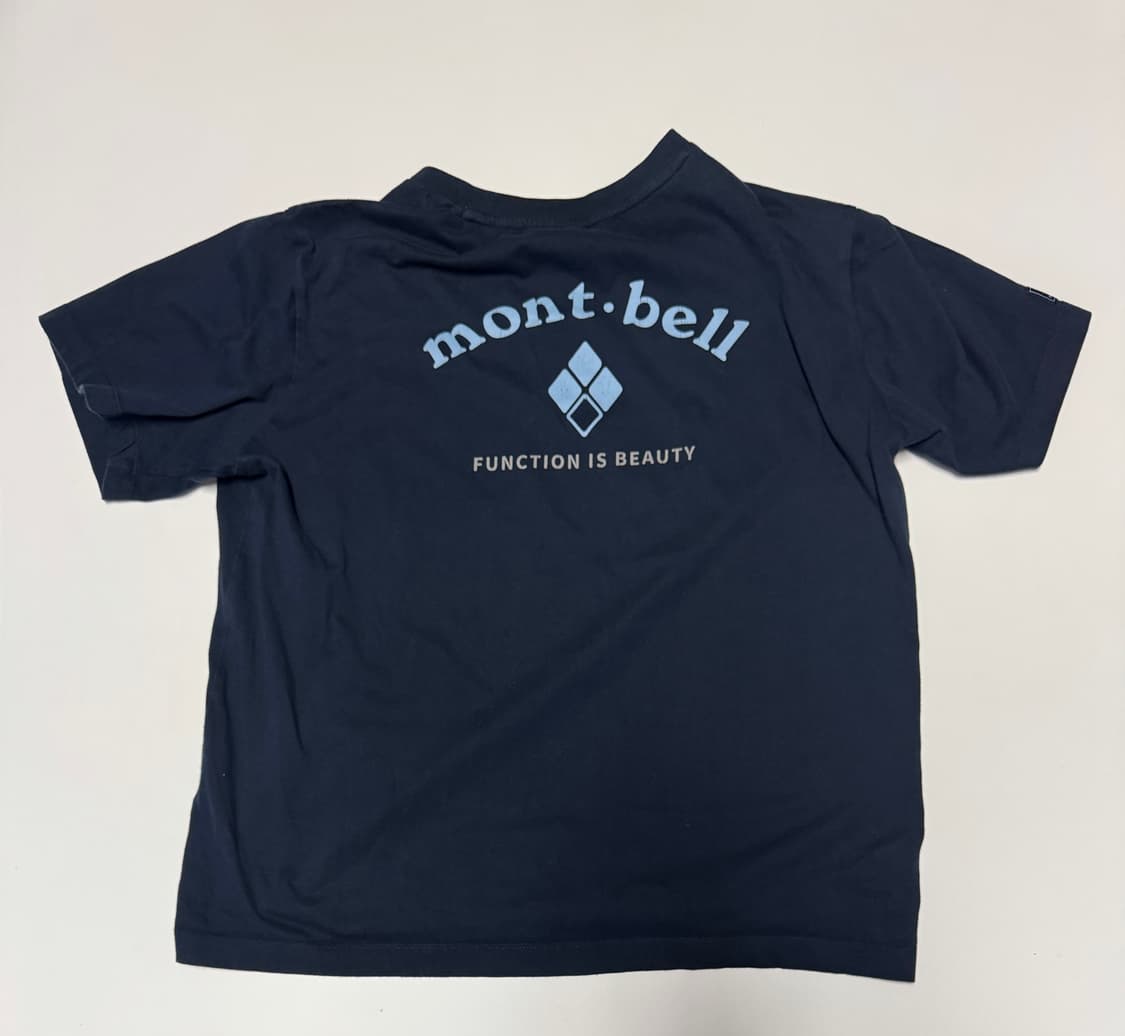 몽벨 Mont-Bell 23년도 뒷 프린팅 반팔 티셔츠 XL 네이비 상품이미지1