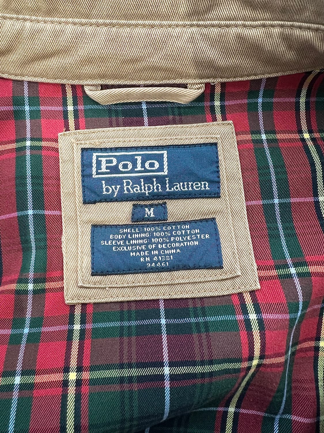 폴로 랄프로렌 베이지 체크 퀼팅 헤링턴  스윙 자켓 상품이미지7