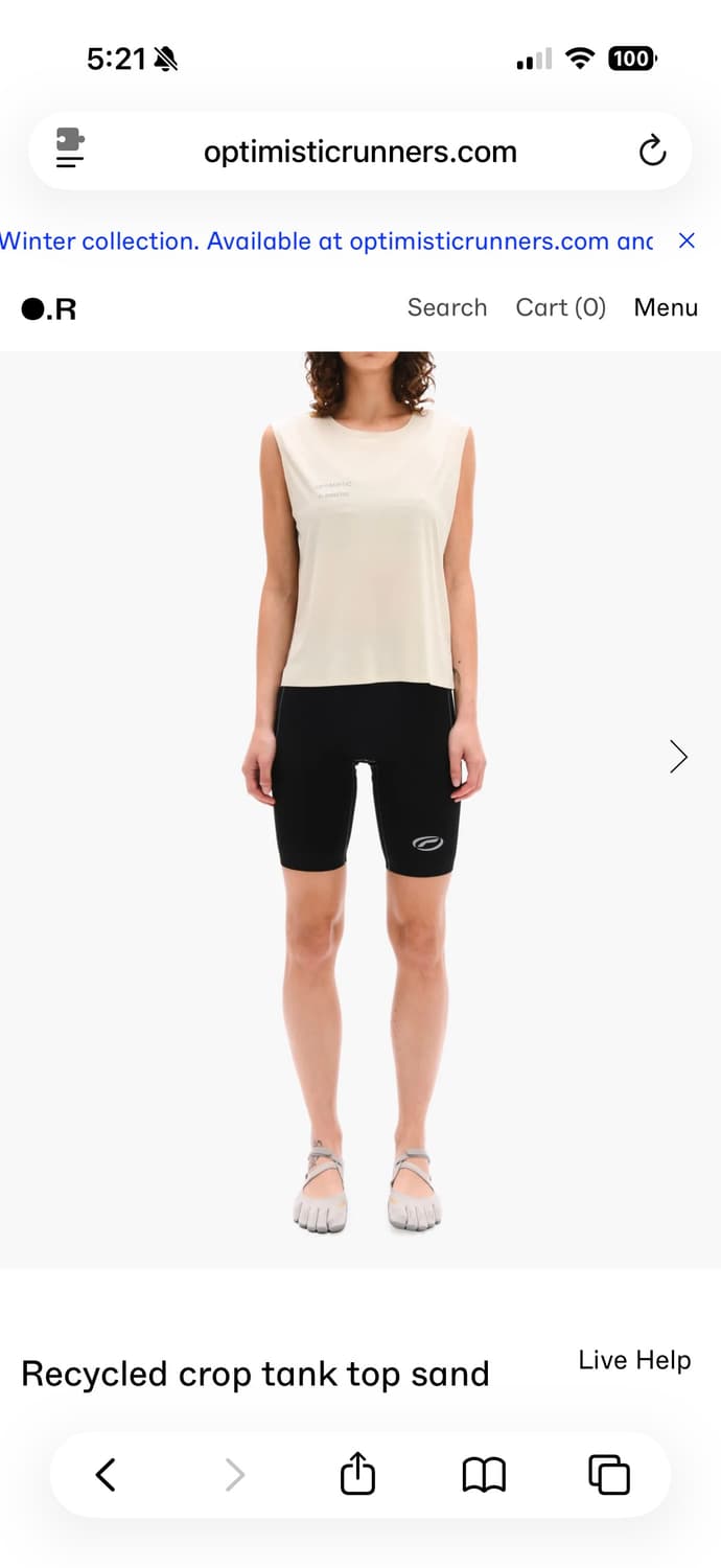 옵티미스틱 러너스 리사이클 탱크탑 민소매 L 상품이미지2