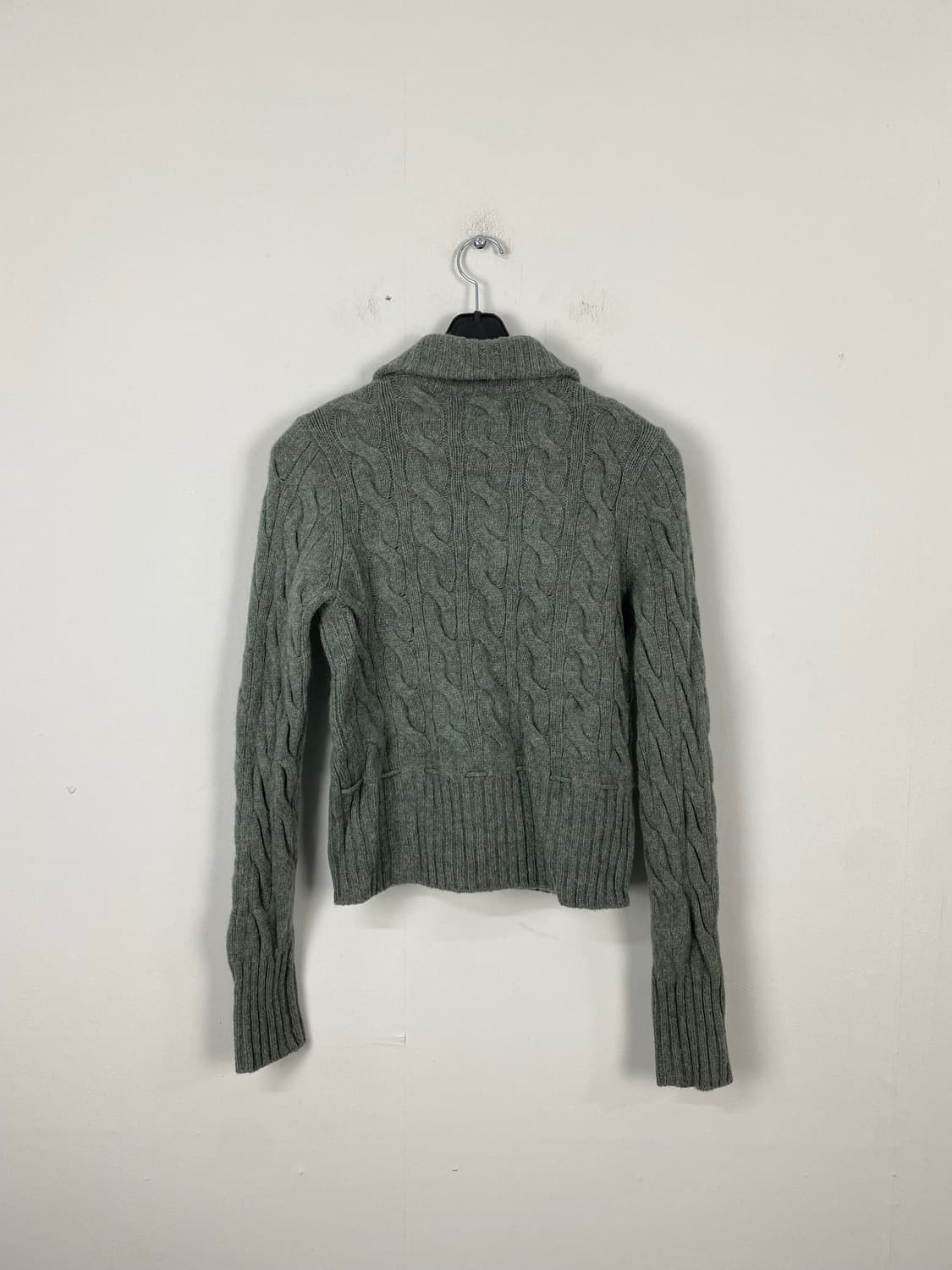 폴로 진스 램스울 꽈배기 목폴라 니트 집업 S <591> 상품이미지3