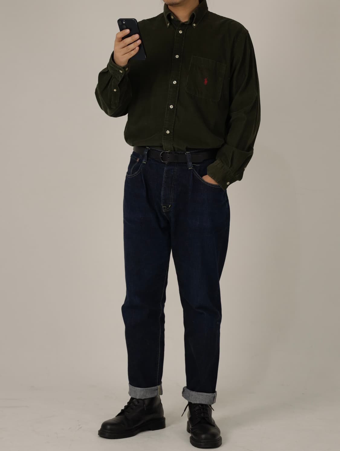 폴로 클래식핏 코듀로이 카키 셔츠 상품이미지9