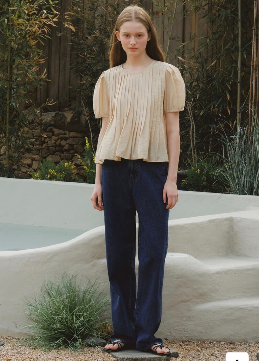 ANEDIT 핀턱 퍼프 블라우스 상품이미지5