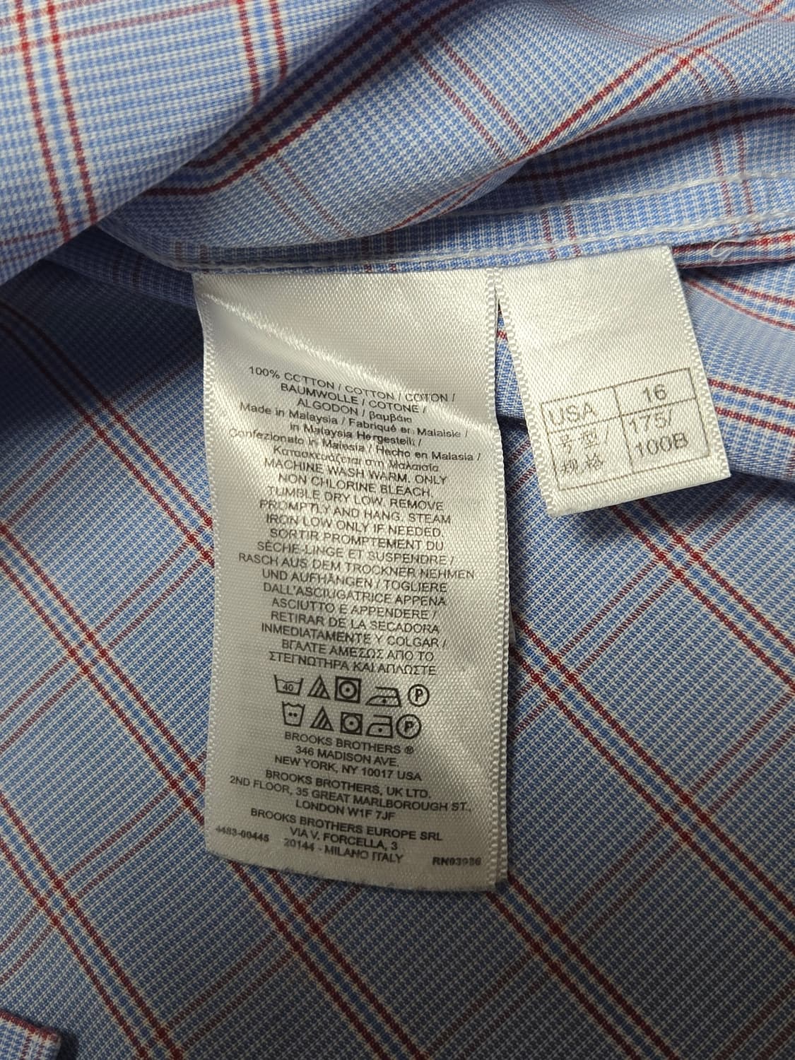 브룩스브라더스 논아이론 체크 셔츠 (16-32)  상품이미지5