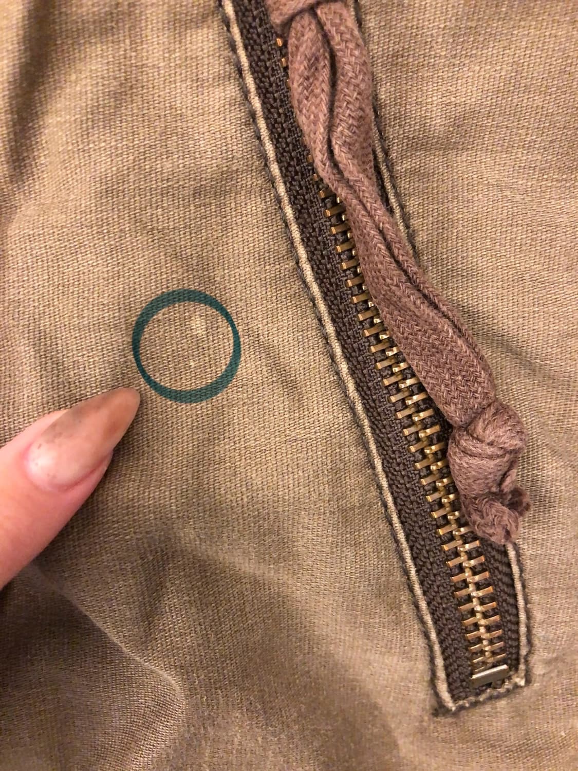 00‘s • y2k 카키 퍼 후드 패딩 상품이미지7