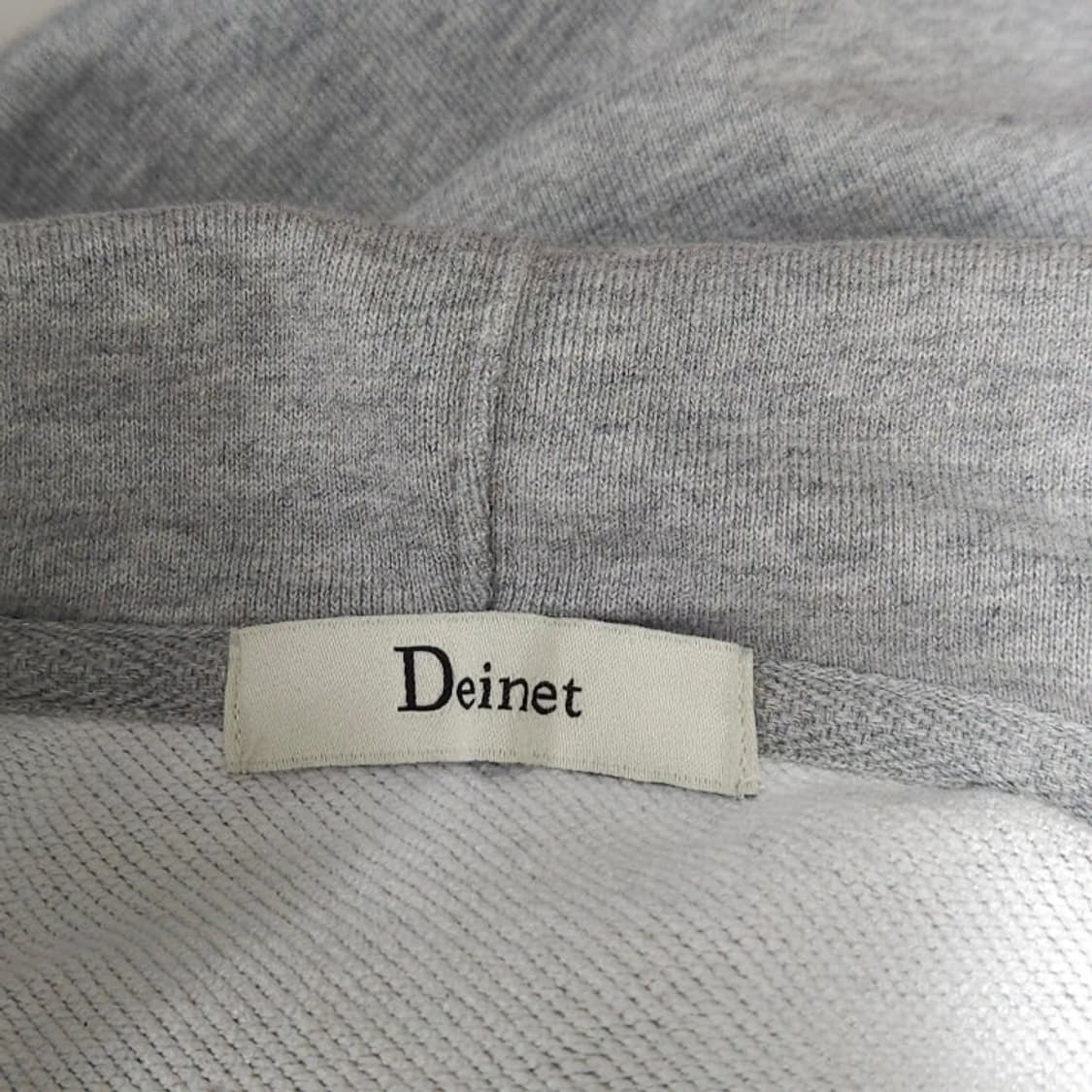 프리 Deinet 다이닛 빅로고 자수 후드티 그레이 오버핏 상품이미지8