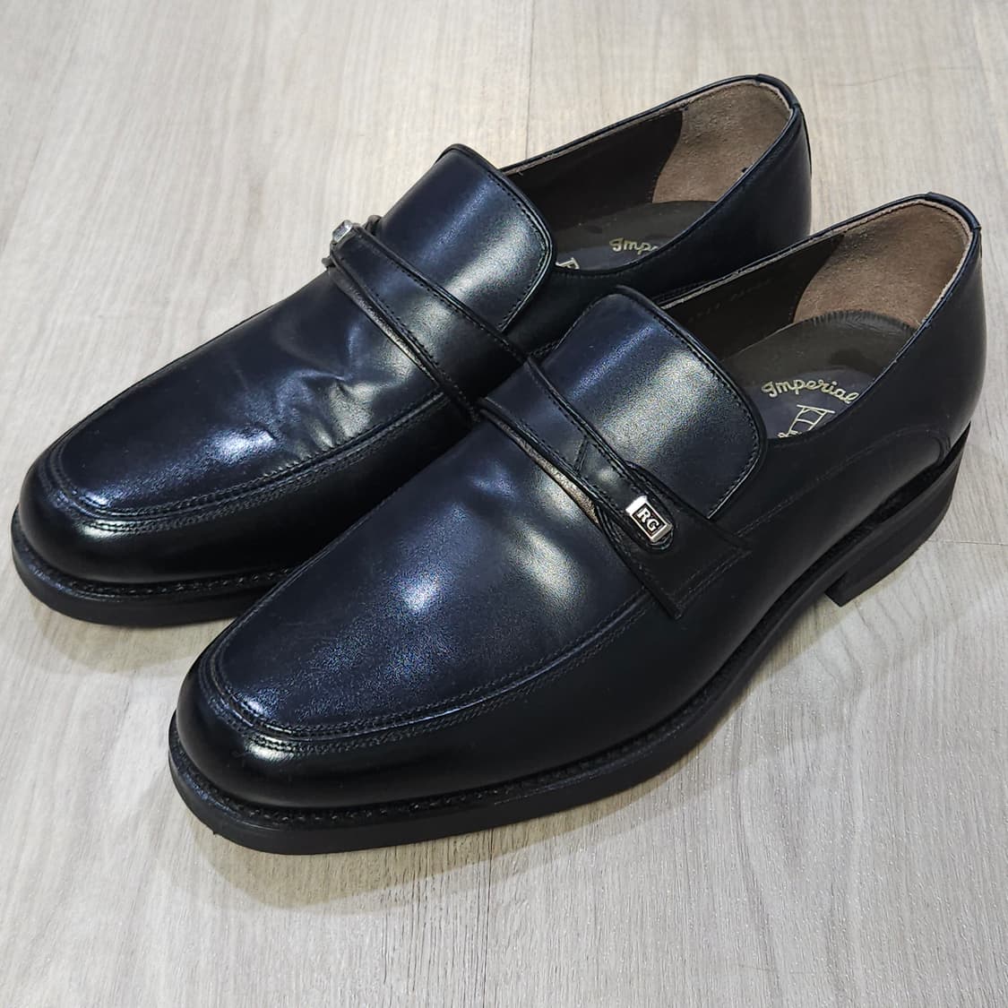 250 ) 금강제화 리갈 남성 가죽 로퍼 블랙 상품이미지1