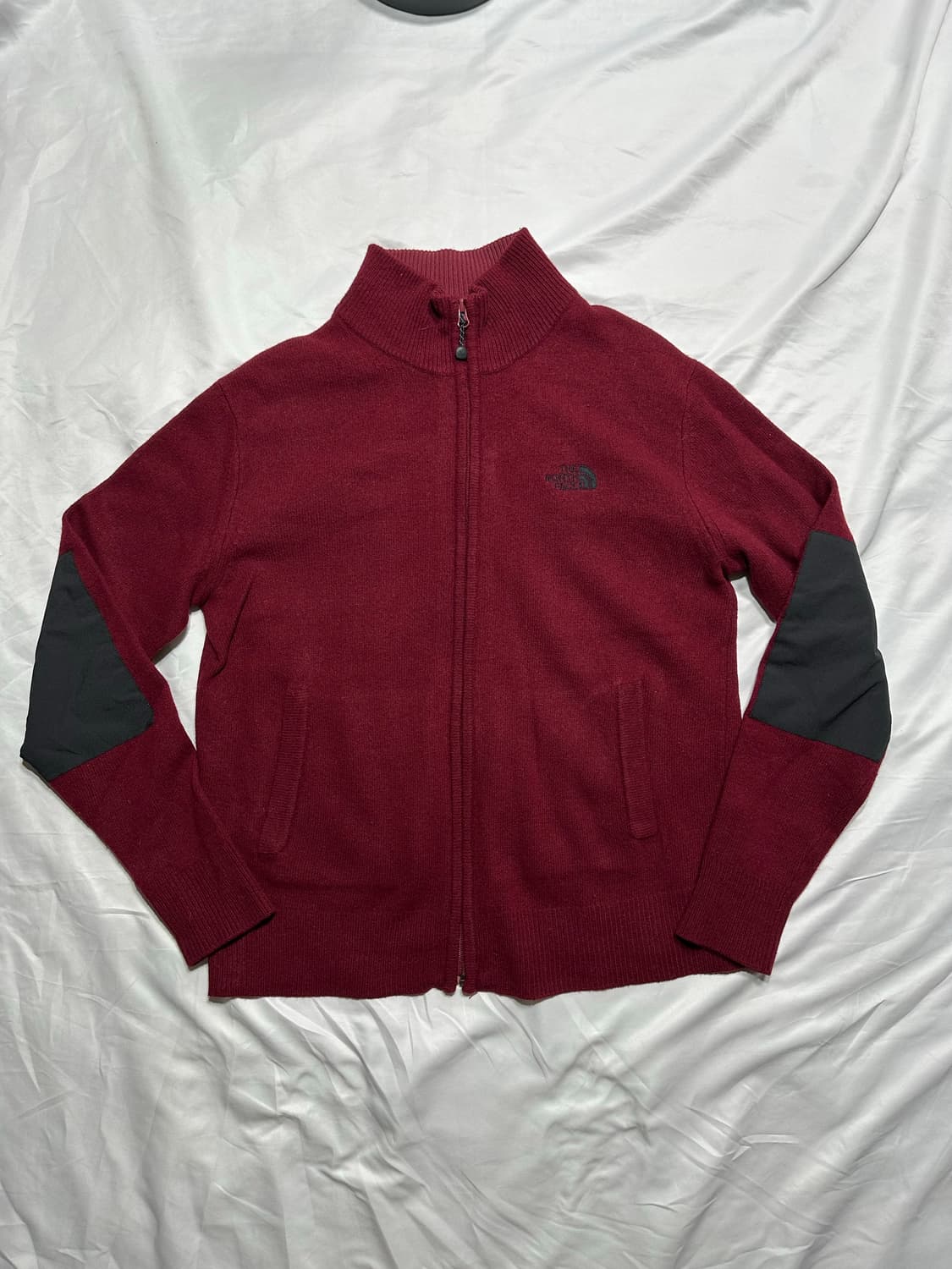 노스페이스 엘보우 패치 니트 집업 상품이미지1