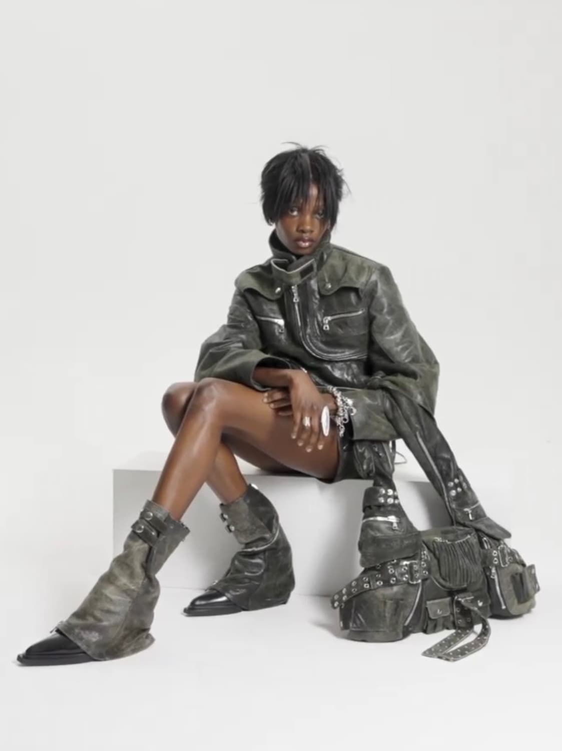 NO/FAITH STUDIOS 멀티 포켓 백 - 다크 그린 상품이미지6