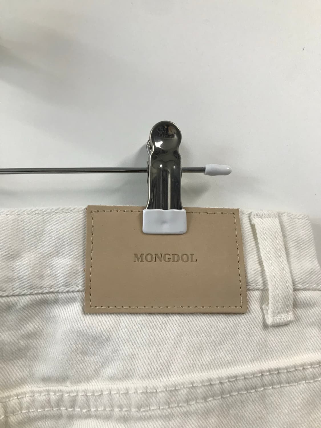 몽돌 화이트 코튼 데님 팬츠 상품이미지5