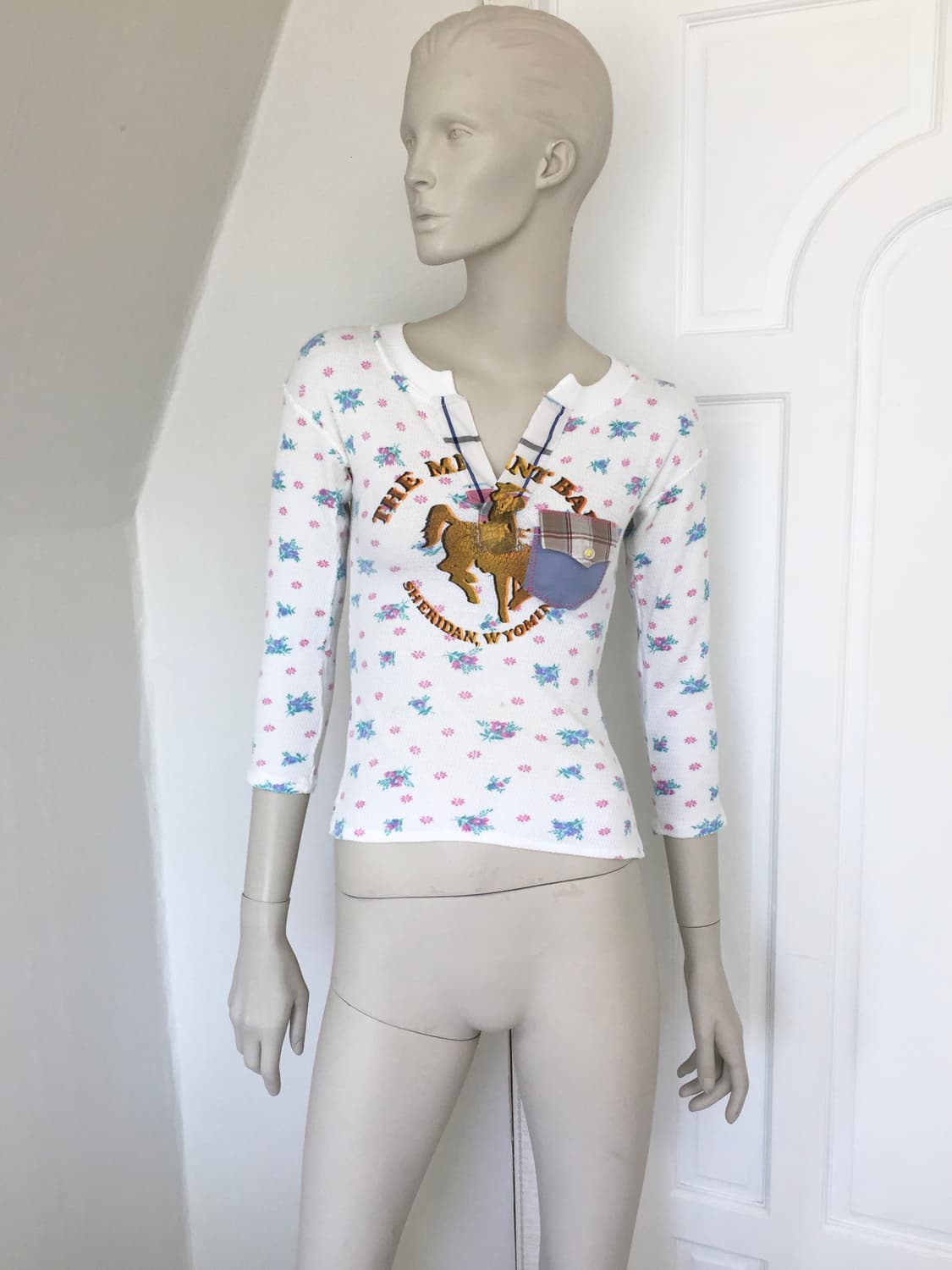 Baby Floral Print Horse Graphic Top 상품이미지3