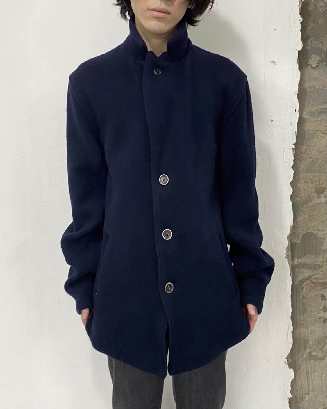 캐피탈 네이비 울 코트 상품이미지2