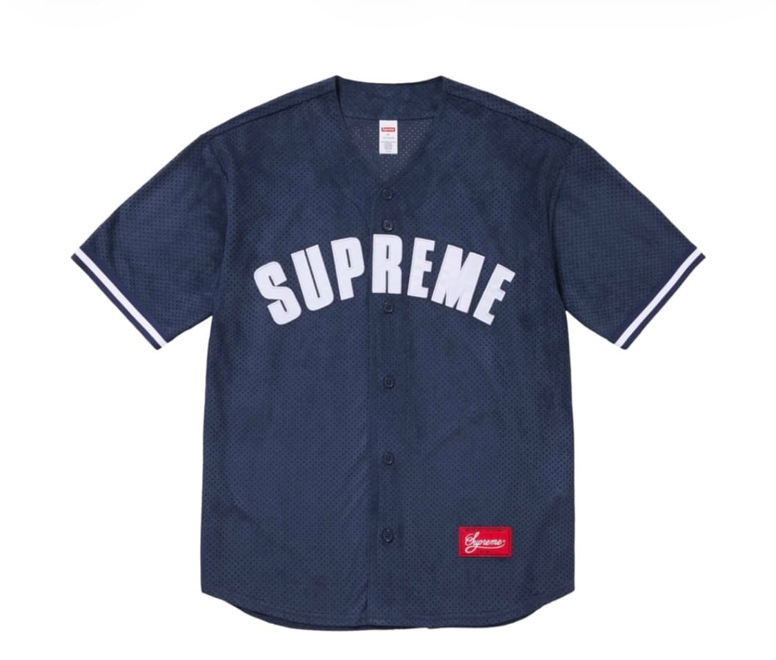 M) 슈프림 울트라스웨이드 메쉬 베이스볼 저지 네이비 - 24SS 상품이미지2