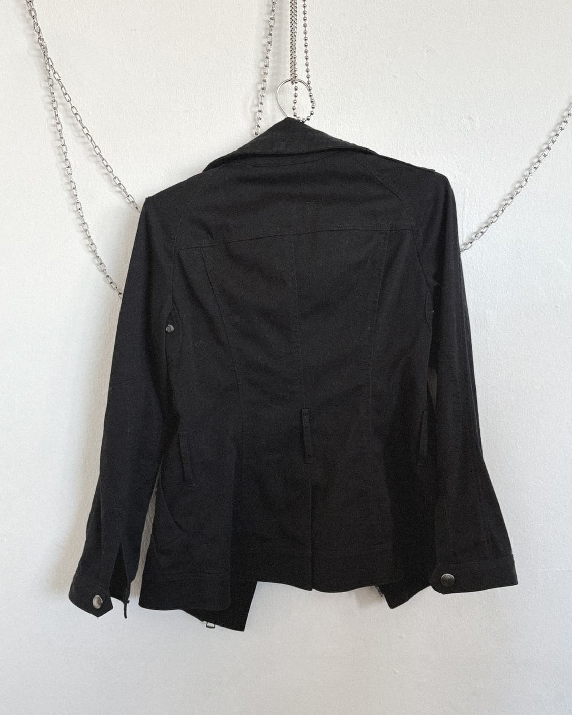 버버리 하이넥 버클 스트랩 코튼 라이더자켓 상품이미지7