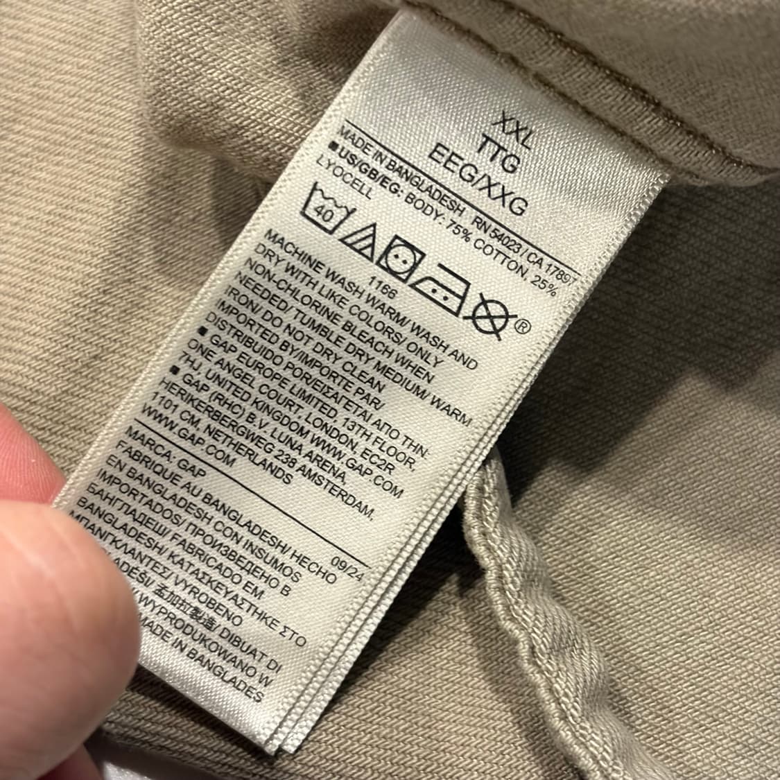 [2XL] GAP 갭 베이지 포켓 빅 셔츠 남방 C730 상품이미지6