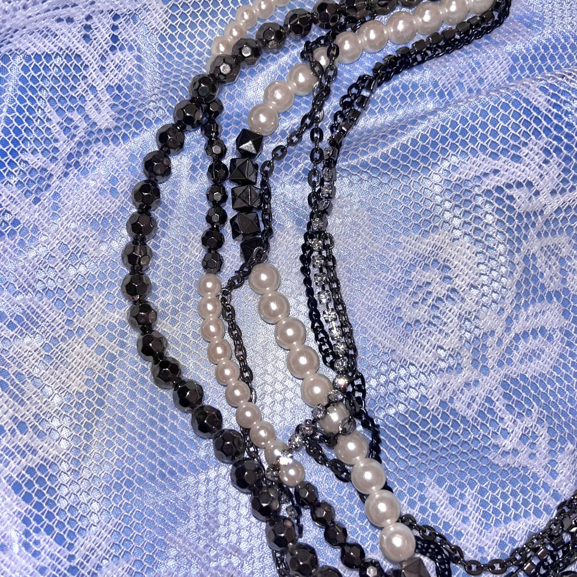 Vintage stud pearl necklace 갸루 진주 목걸이 상품이미지3
