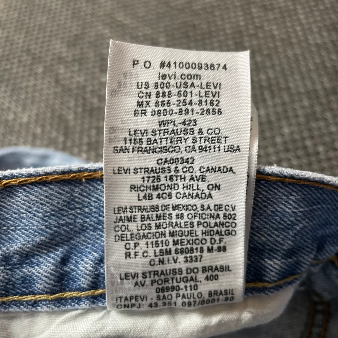 (32) 리바이스 505 32X34 스트레이트핏 연청 데님 팬츠 상품이미지5