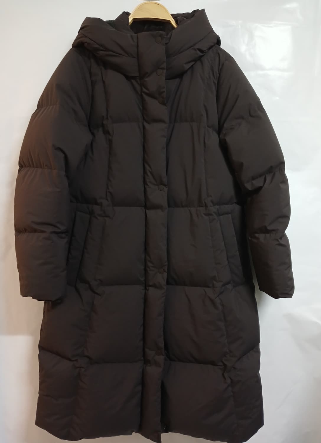 (새상품,90)코오롱스포츠 여성 구스다운 스노우문 다크브라운 상품이미지1