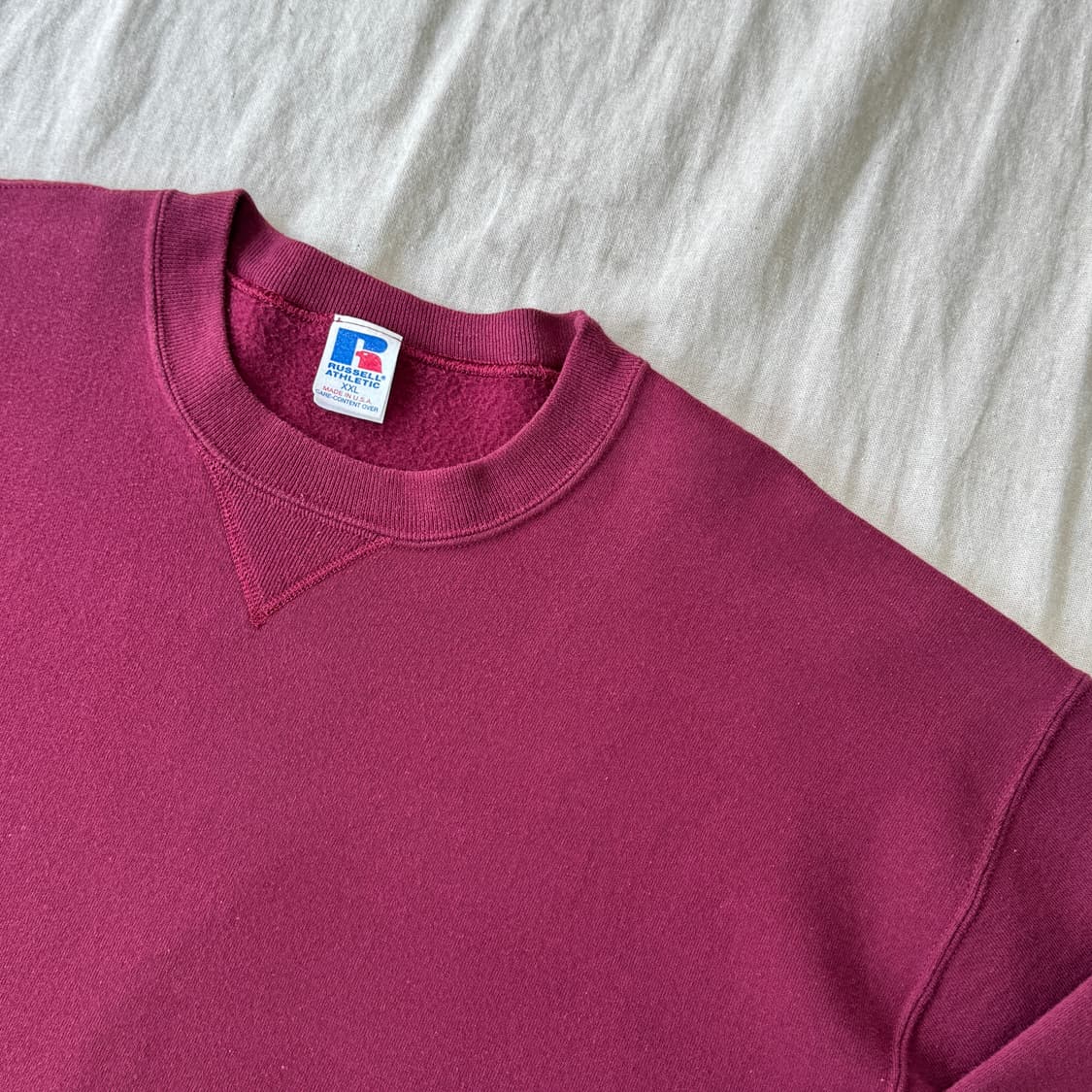 러셀 애슬레틱 90s 재팬 버건디 스웻셔츠 XXL 상품이미지2