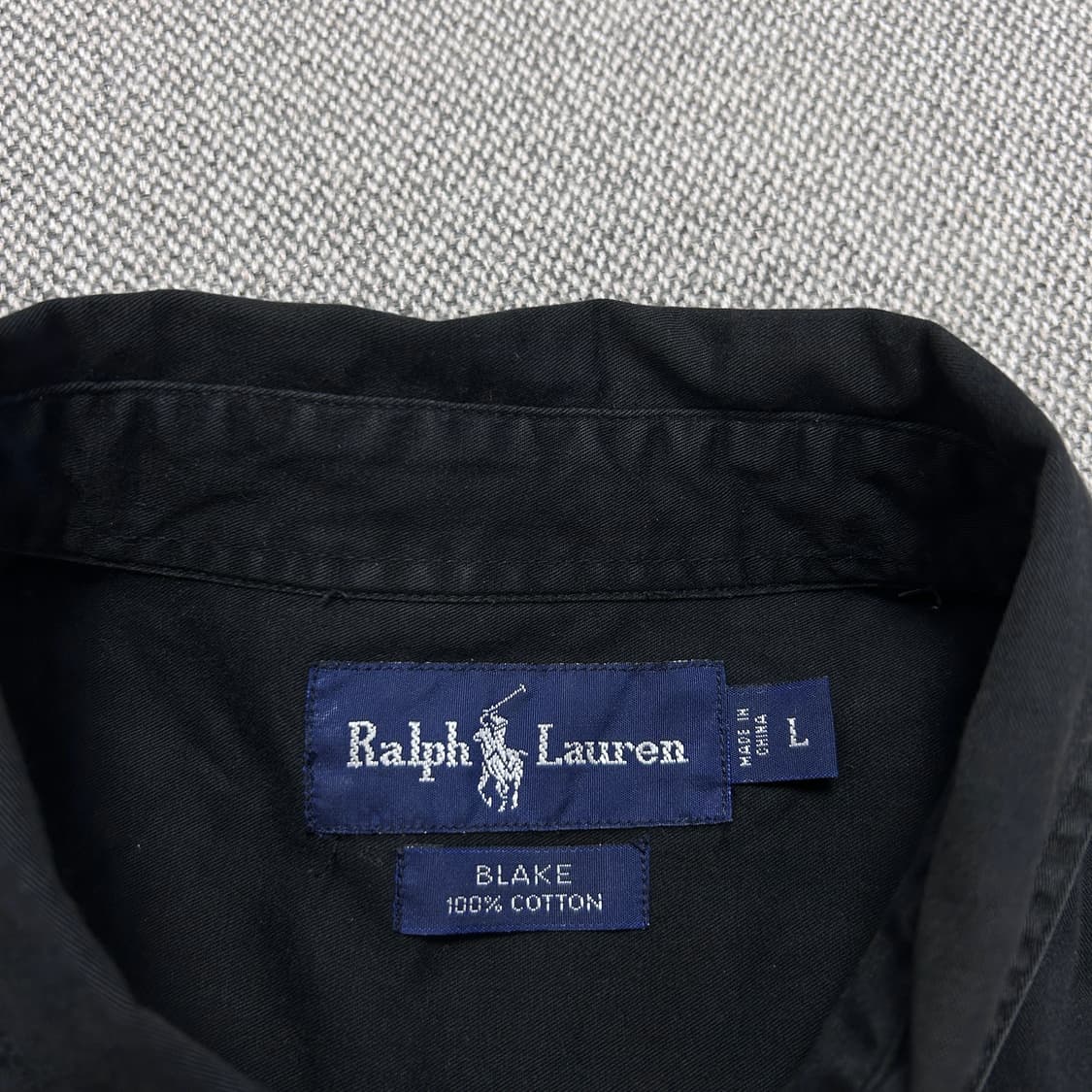 폴로 블레이크 코튼 블랙셔츠(L) 상품이미지2