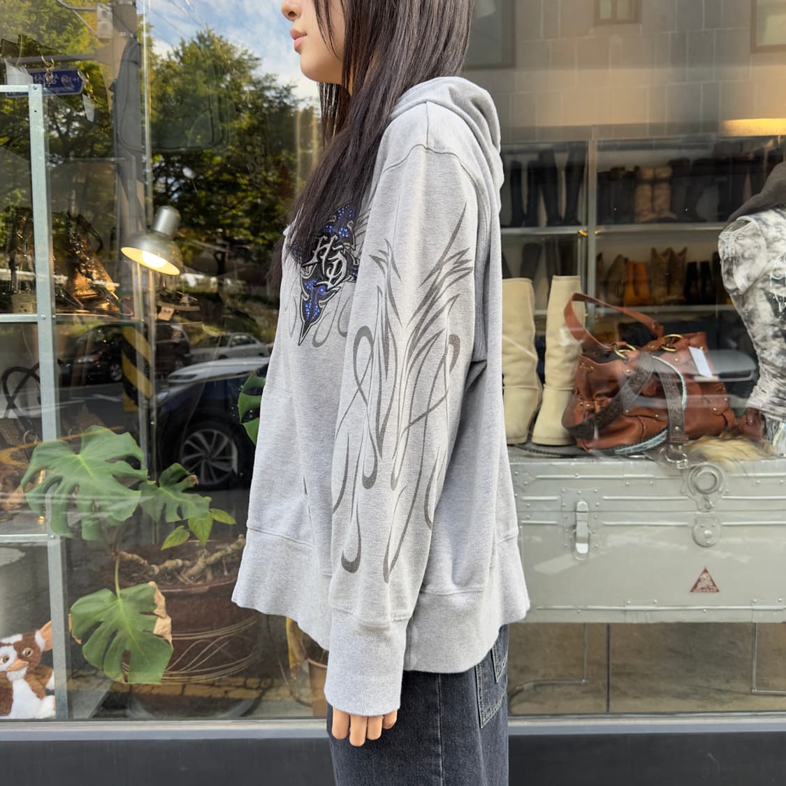 2009 할리데이비슨 블루 블링 & 플레임 후드 집업 상품이미지9