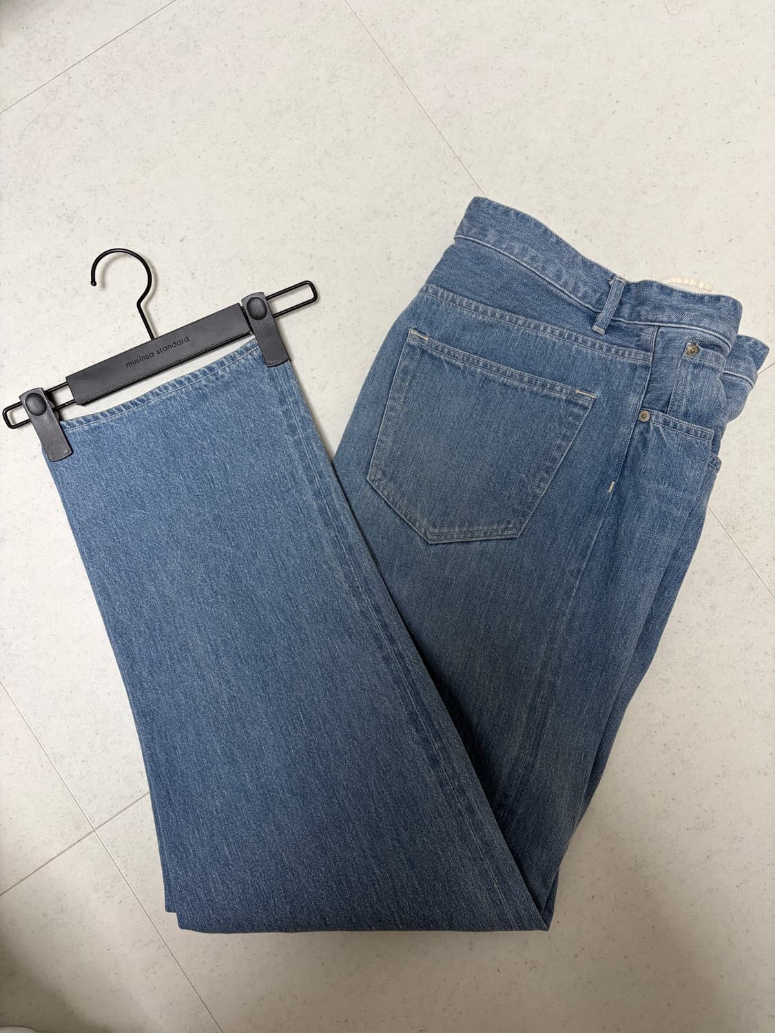 24ss 오라리 셀비지 페이디드 라이트 와이드 데님 5사이즈  상품이미지1