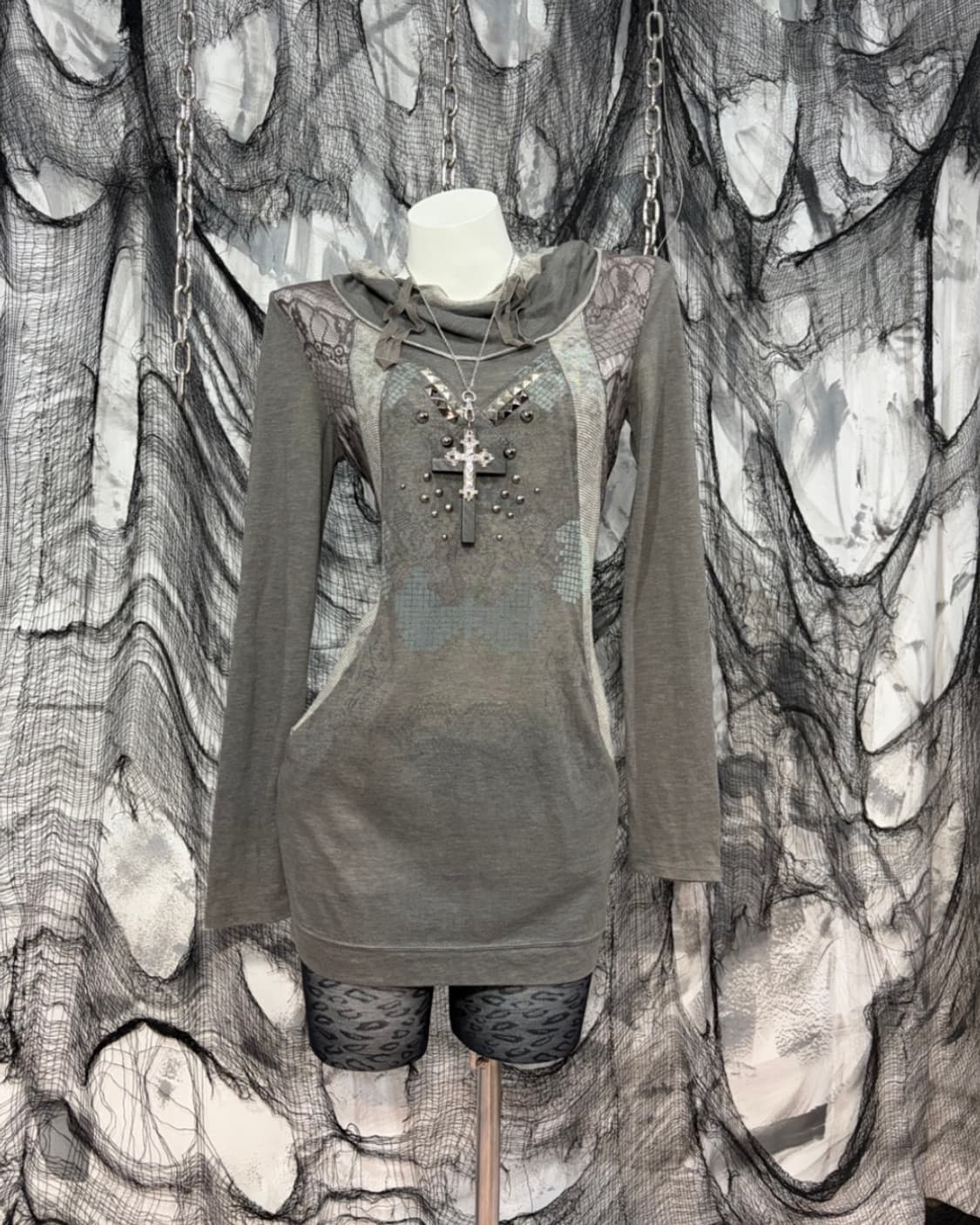 Grunge Oriental See-through one-piece 상품이미지1