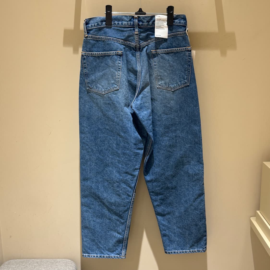 시오타 13.5oz 와이드 테이퍼드 미드 블루 상품이미지3