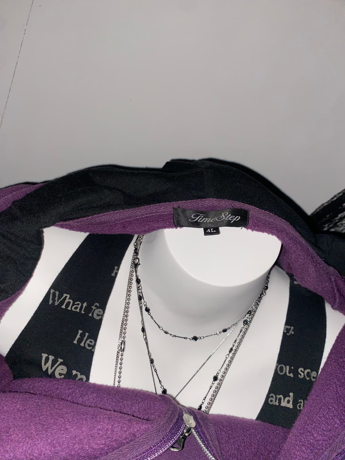 ꒰ঌ 펑크 고딕 레터링 퍼플 후드집업 ໒꒱ 상품이미지8