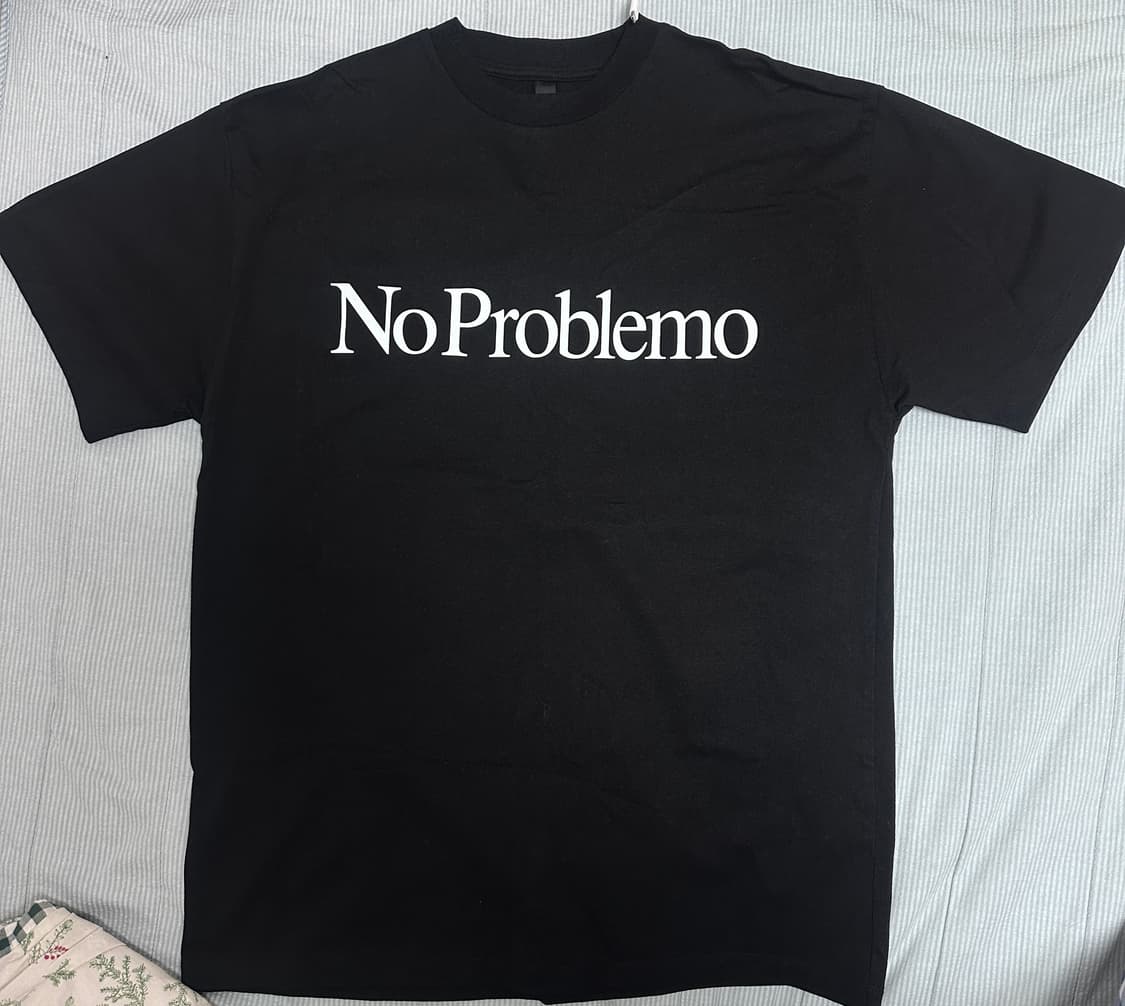 NO PROBLEMO SS 티셔츠 블랙 L사이즈 상품이미지1