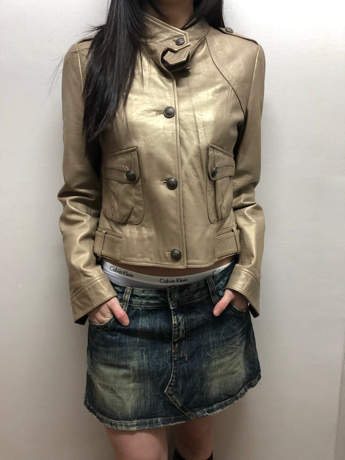 빈티지 골드 양가죽 자켓 상품이미지5