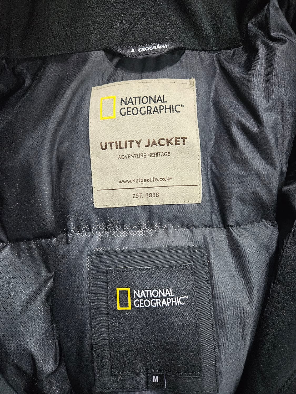 내셔널지오그래픽 블랙컬러 남성 95 다운 숏패딩  상품이미지3