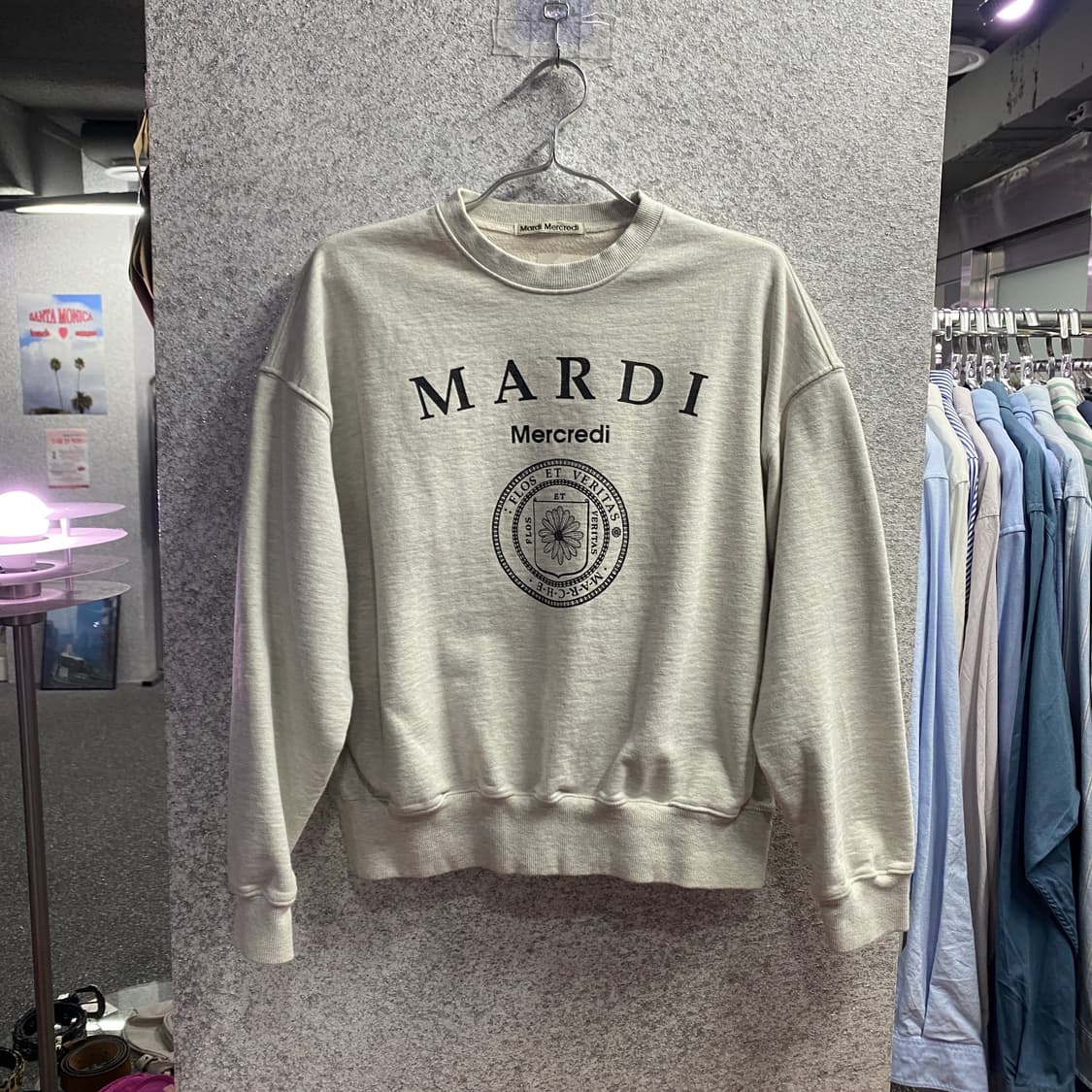 마르디 빅로고 그레이 맨투맨 B3484 상품이미지2