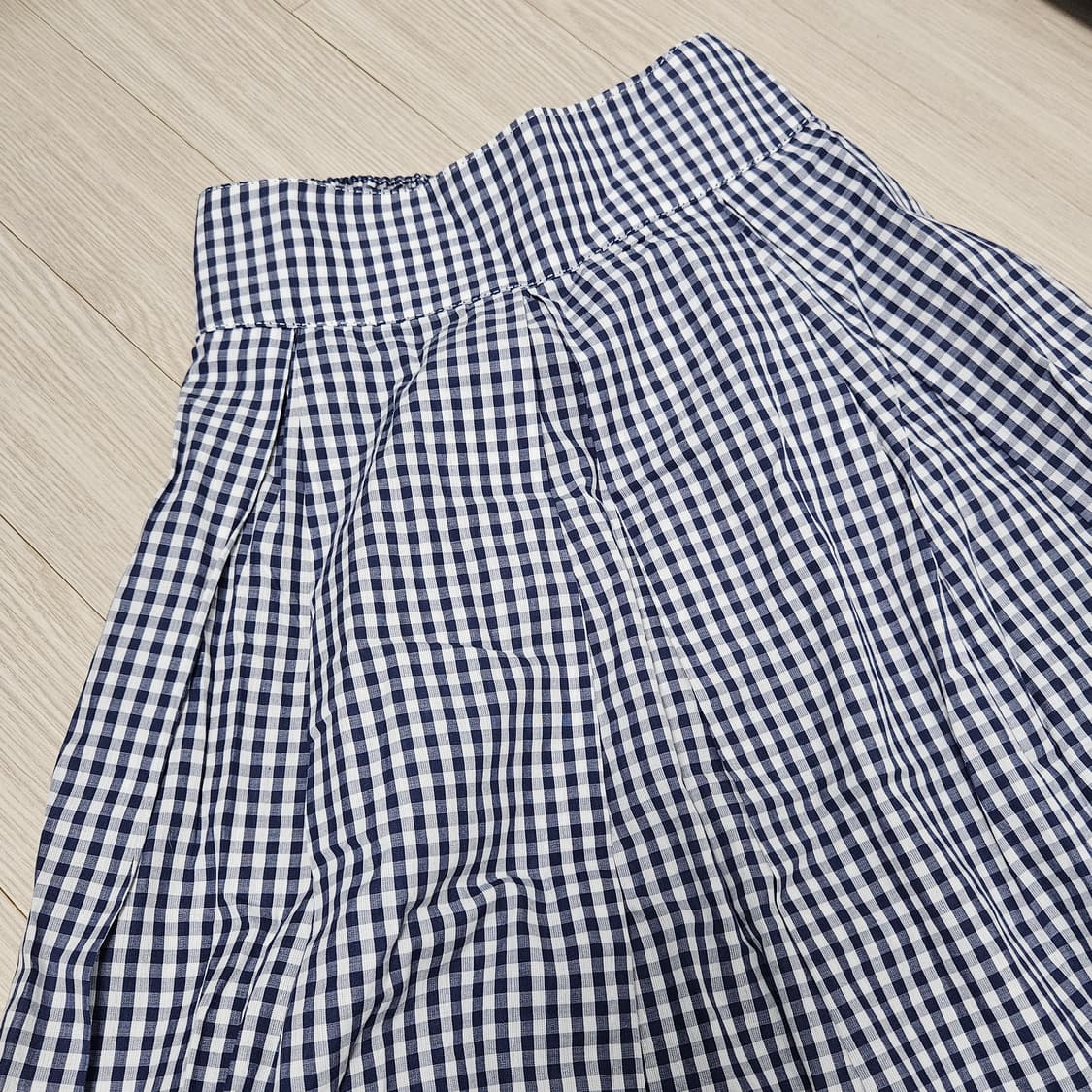 max studio 여름 체크 치마 네이비 상품이미지2