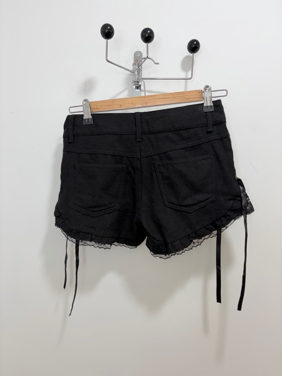 갸루 펑크 레이스 리본 반바지 숏팬츠 상품이미지4