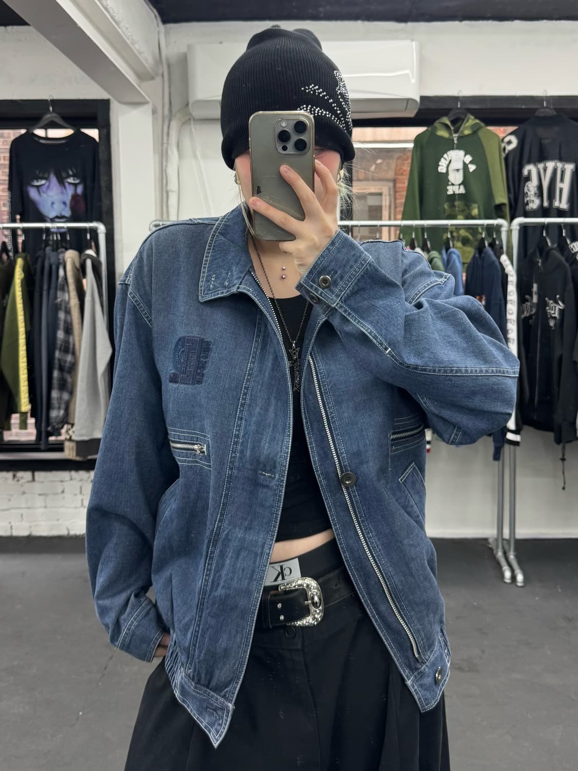 PAGELO 데님 블루종 자켓 상품이미지1