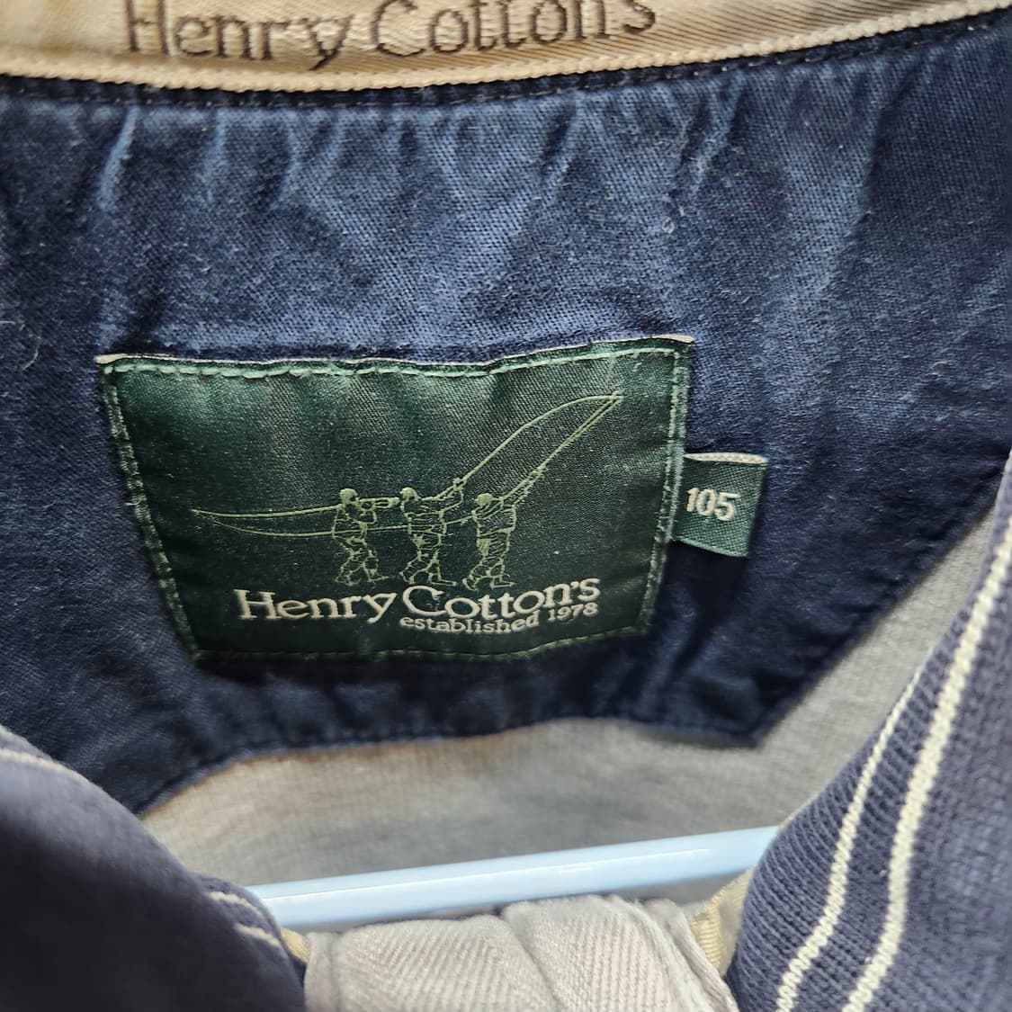 헨리코튼 버튼 헨리넥 로고 맨투맨 105(L~XL) 상품이미지5