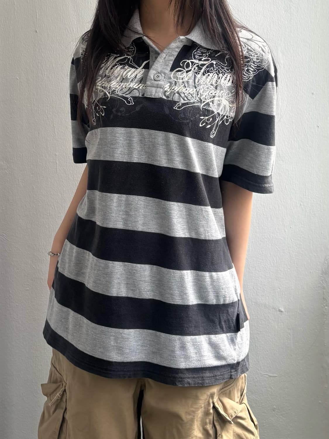 Majah flavah Graphic Stripe Top 상품이미지5