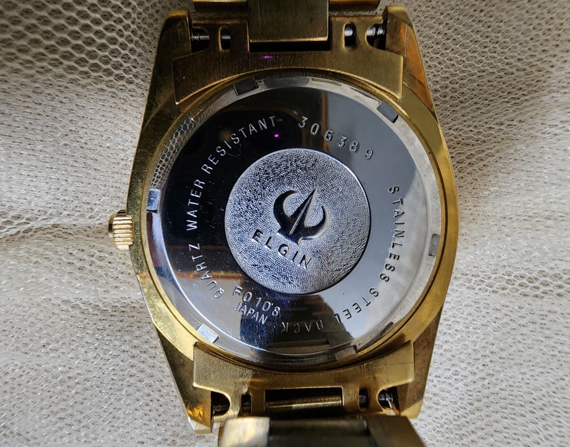 빈티지 ELGIN 엘진 금장 쿼츠 손목시계 상품이미지2