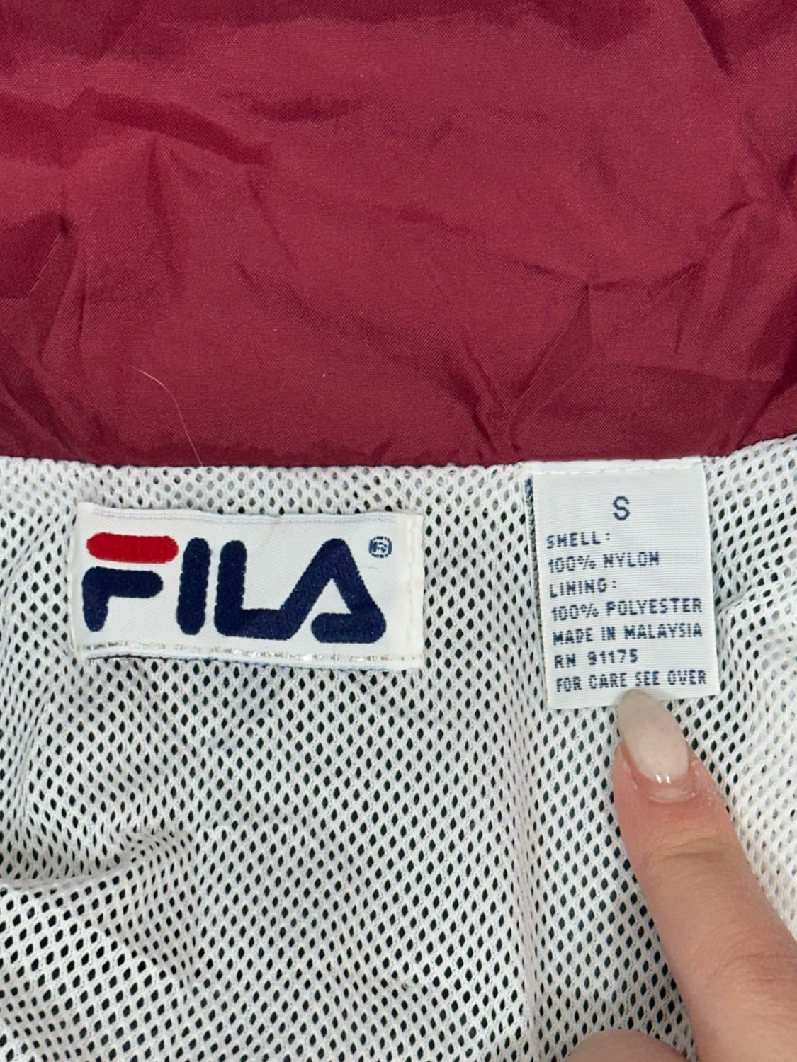 휠라 차콜 화이트 빅 로고 아노락 바람막이 올드스쿨 트랙 자켓 S 상품이미지7