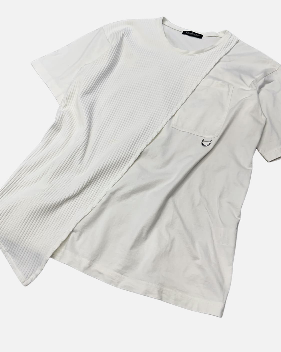 wrap ribbed layer pocket t-shirt 상품이미지4