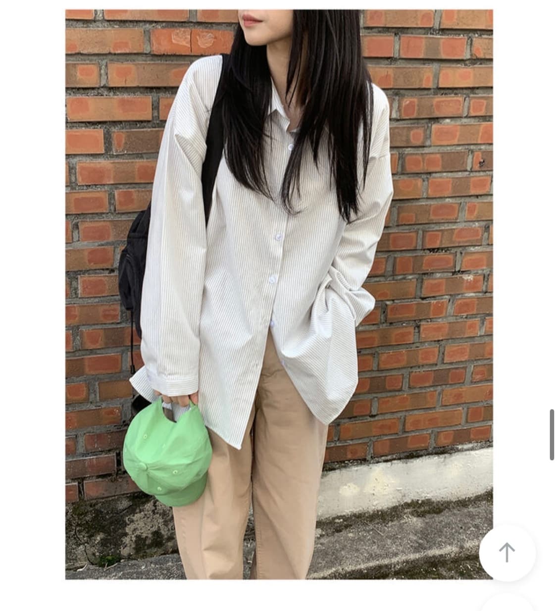 스트라이프 셔츠 그레이 상품이미지3