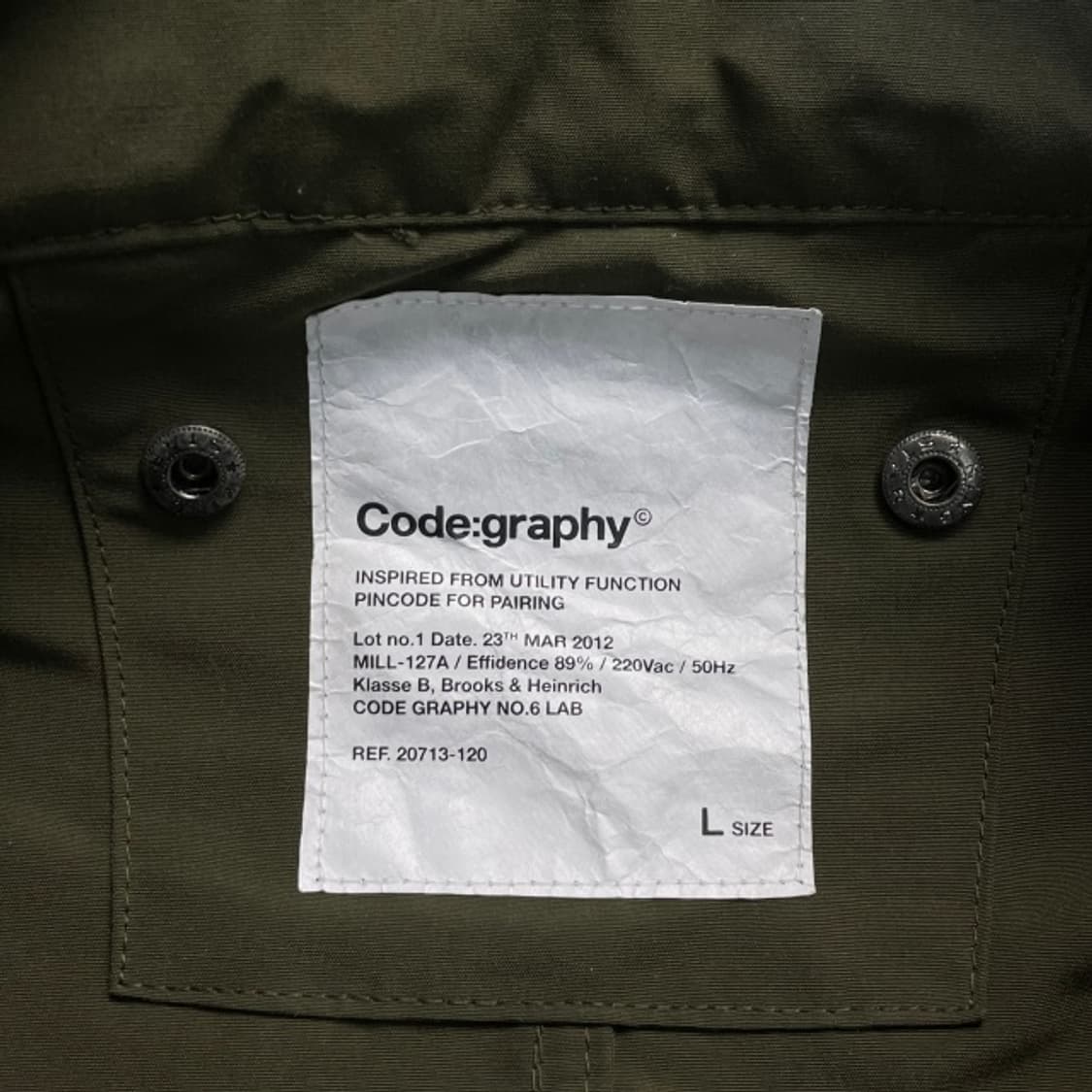 100 코드그라피 야상 데드스탁  상품이미지4