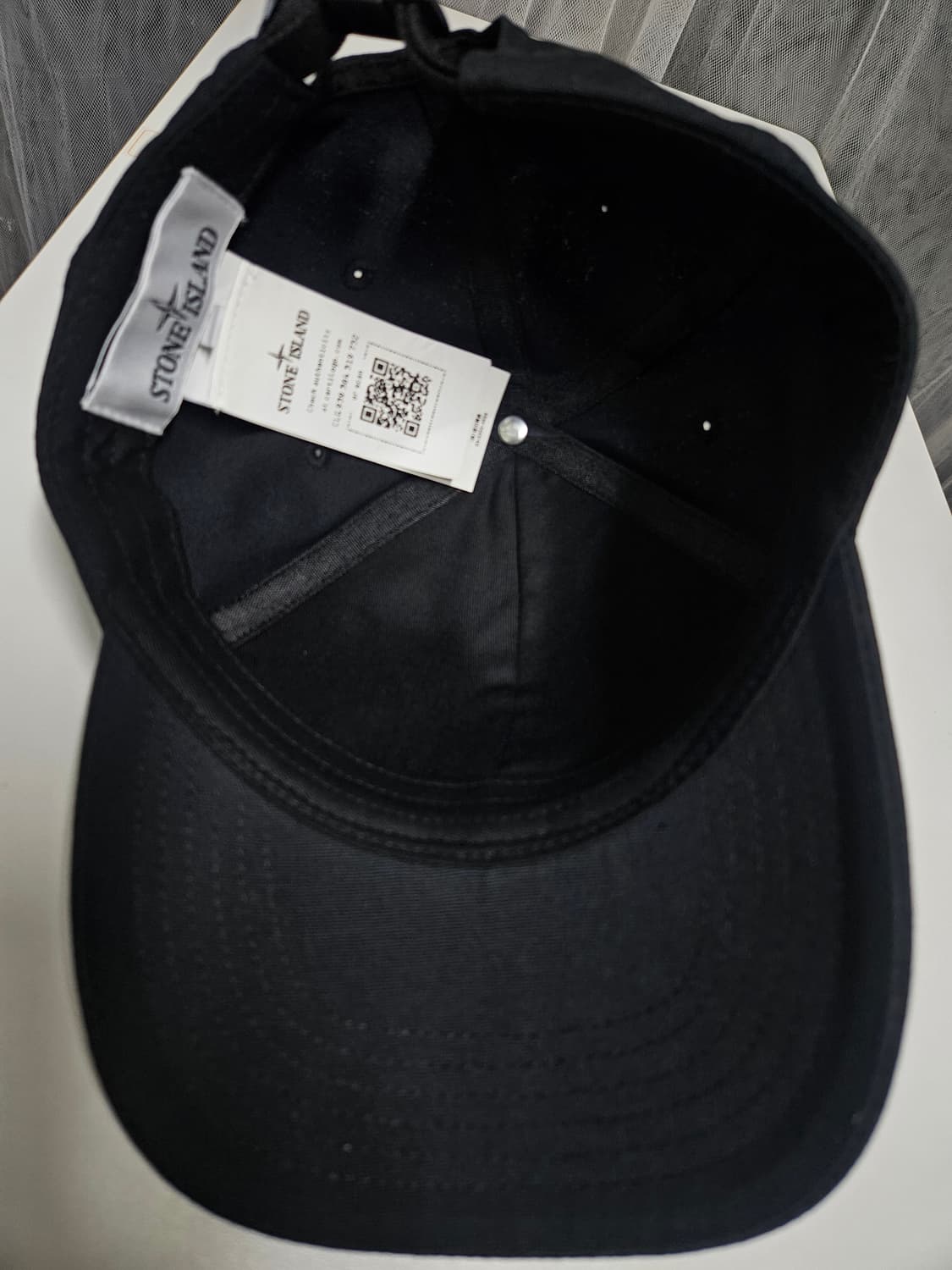 스톤 아일랜드(Stone Island)와펜 로고 볼캡  블랙 상품이미지9